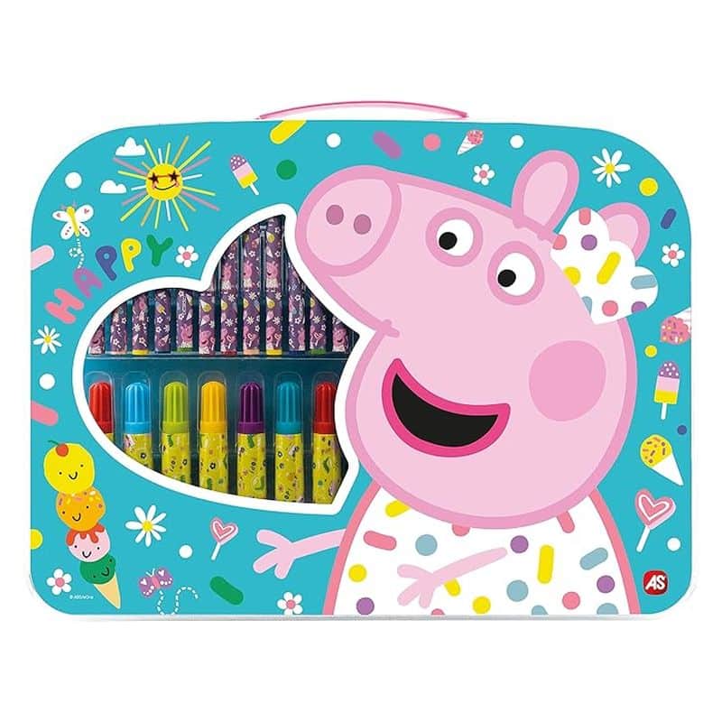 Set manualidades Peppa Pig con cera, rotuladores, lápiz y material escolar
