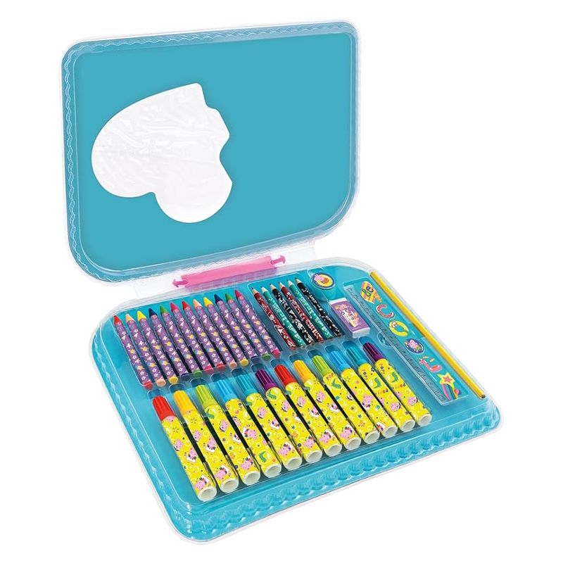 Set manualidades Peppa Pig con cera, rotuladores, lápiz y material escolar - Imagen 2