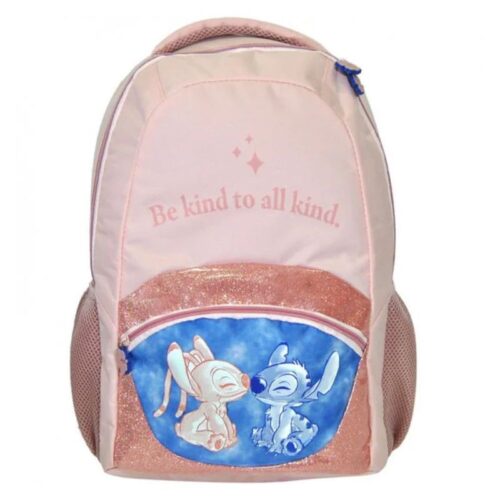 Mochila infantil Angel y Stitch Be Kid to all kind rosa Kids Euroswan