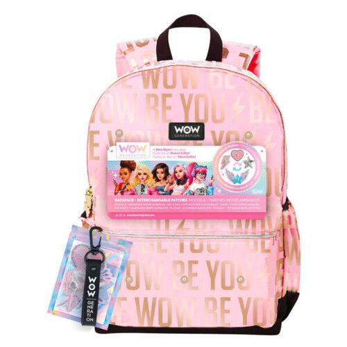 Set mochila más parches WOW Generation 40cm rosa Be You