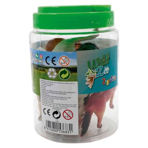 Cubo de juguete con 10 piezas de Animales de Granja 23-683