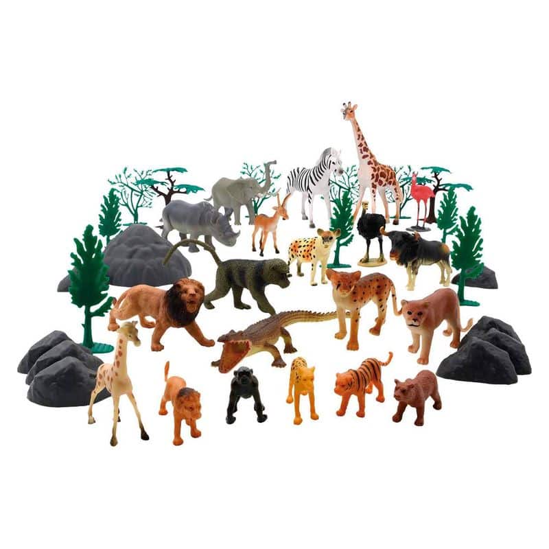 Cubo de juguete con 25 piezas de Animales Salvajes 23-686 - Imagen 3
