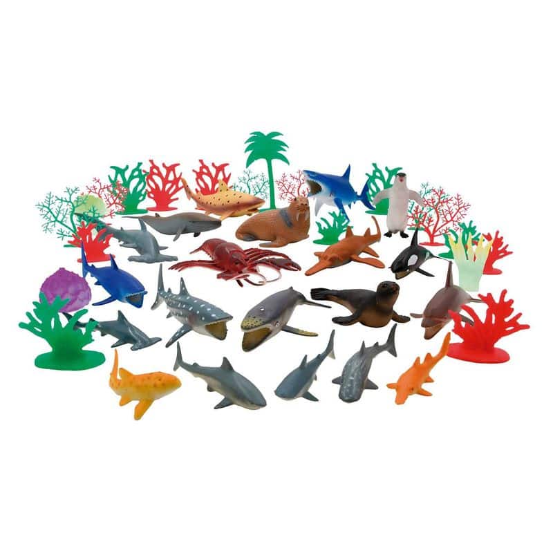 Cubo de juguete con 40 piezas de Animales Marinos 23-689 - Imagen 3