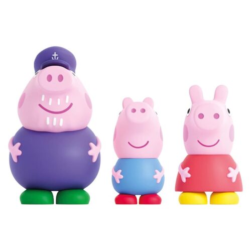 Set de figuras de Peppa Pig para el baño con Abuelo, George y Peppa – Más de 1 año