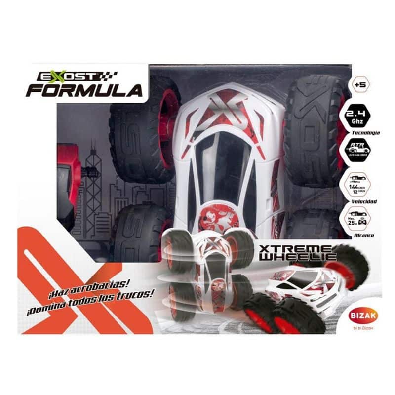 Coche de juguete a control remoto Xtreme Wheelie blanco y rojo - Imagen 3