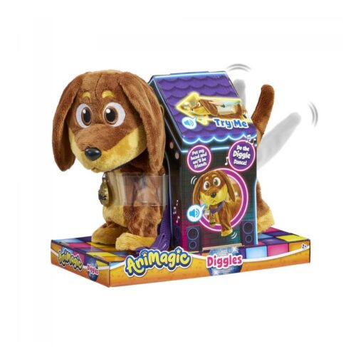 Perrito interactivo Diggles color marron con sonido y movimiento 923207