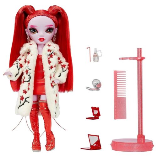 Muñeca Rainbow High Shadow Series 3 Rosie con moda roja y accesorios – Más de 12 años
