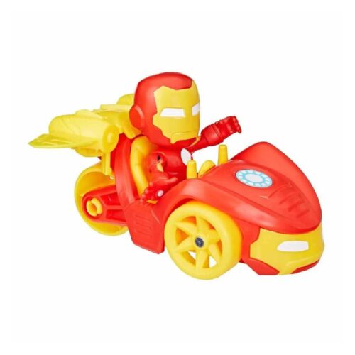 Figura de acción Iron Man de Spidey y sus increíbles amigos con moto – Más de 3 años