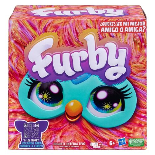 Juguete interactivo Furby coral con accesorios y activación por voz