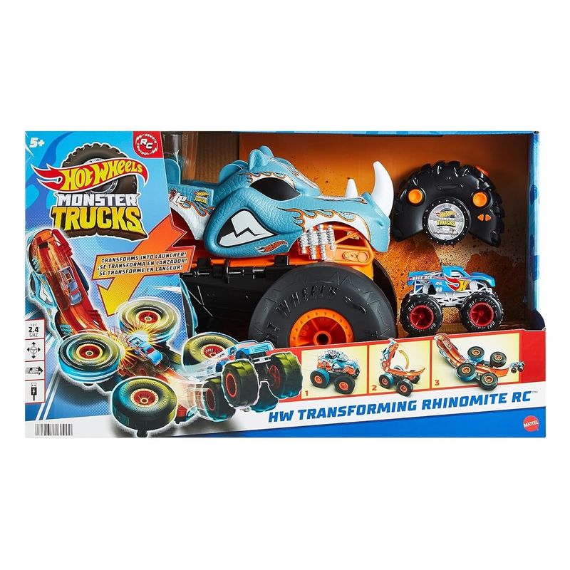Coche Hot Wheels vehículo Rhinomite transformable radiocontrol HPK27