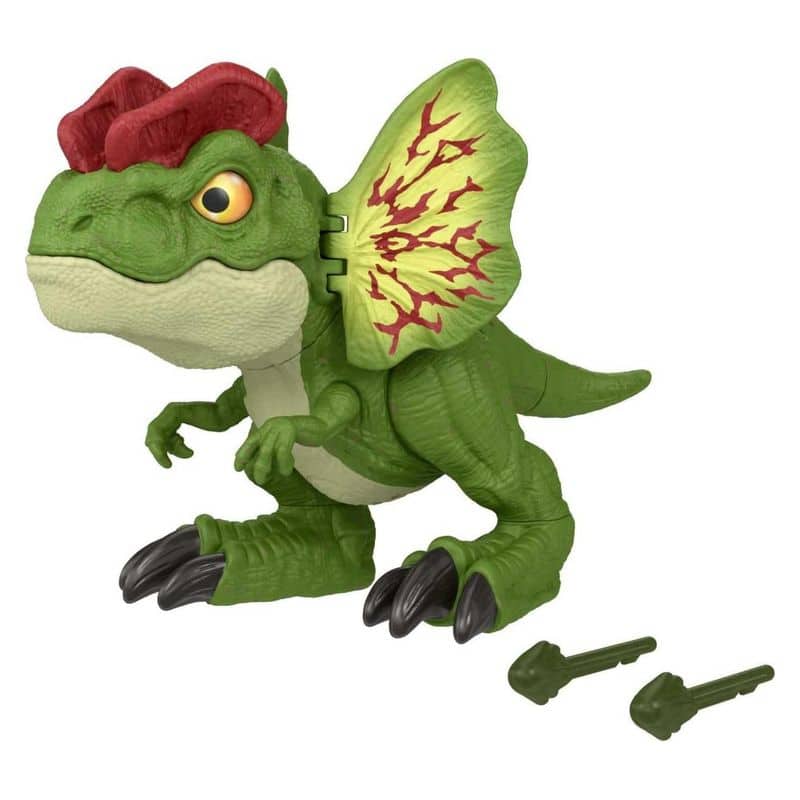 Jurassic World Uncaged Dilophosaurus articulado con lanzador HNT65 - Imagen 2