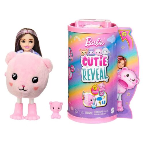 Muñeca articulada Barbie Chelsea Cutie Reveal con disfraz de osito – Más de 3 años