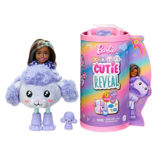 Muñeca articulada Barbie Chelsea Cutie Reveal con disfraz de caniche – Más de 3 años