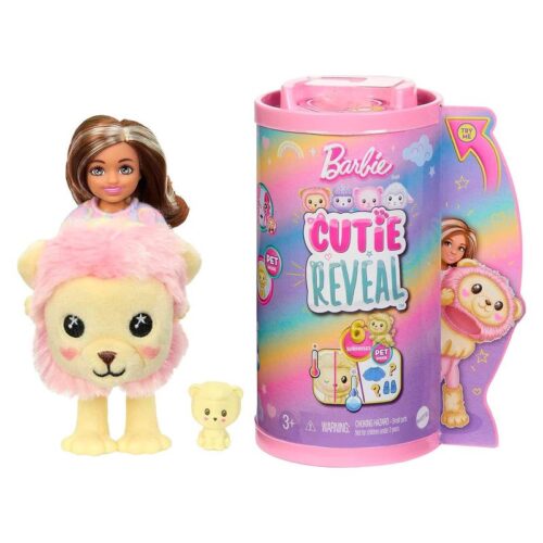 Muñeca articulada Barbie Chelsea Cutie Reveal con disfraz de león – Más de 3 años