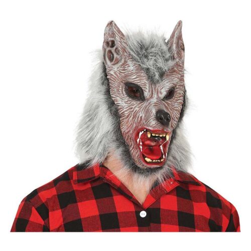 Máscara de hombre lobo para disfraz con pelo de látex 20502 GUIRCA – Más de 5 años