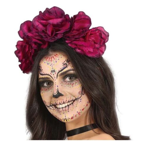 Diadema con flores grandes lilas para disfraz de Halloween 24227 GUIRCA – Más de 8 años