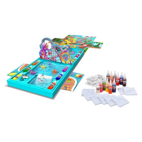 Aquagelz PlaySet Starfish con botes de colores, moldes y sobres de mezcla – Más de 8 años