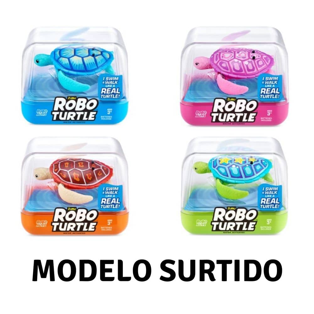 Robo Turtle robot multicolor modelos surtidos aleatorios ZU7194 BANDAI - Imagen 2