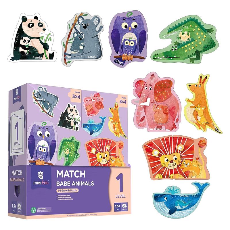 Juego infantil para emparejar cartas Bebe Animals Mieredu