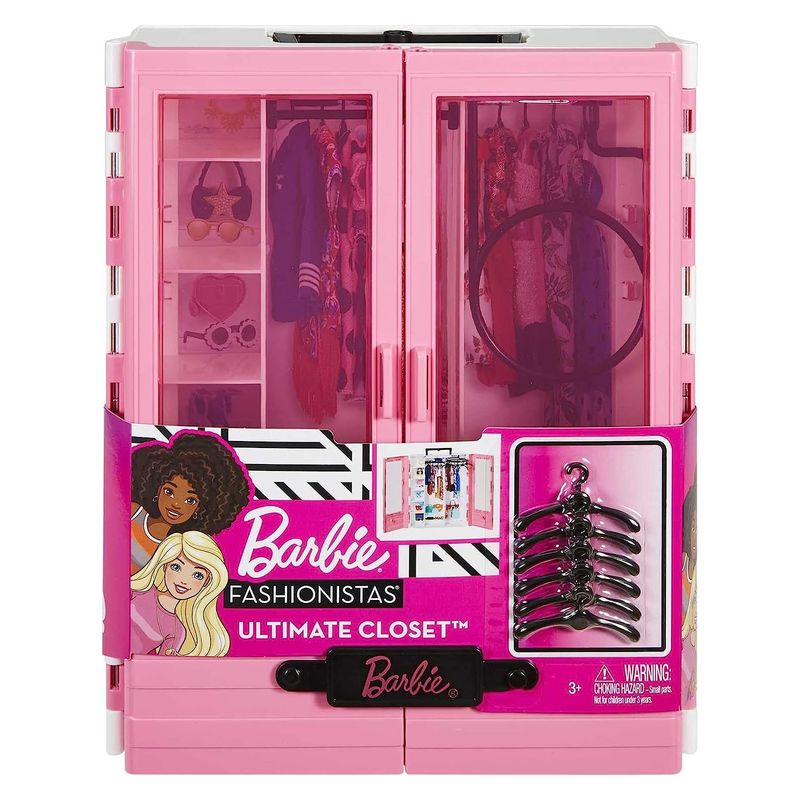 Armario portátil Barbie Fashionistas con accesorios GBK11 - Imagen 2