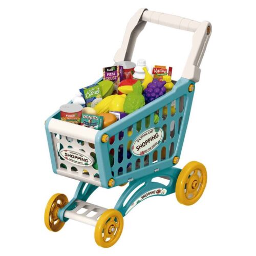 Carrito infantil de la compra con productos tamaño mediano 23-709