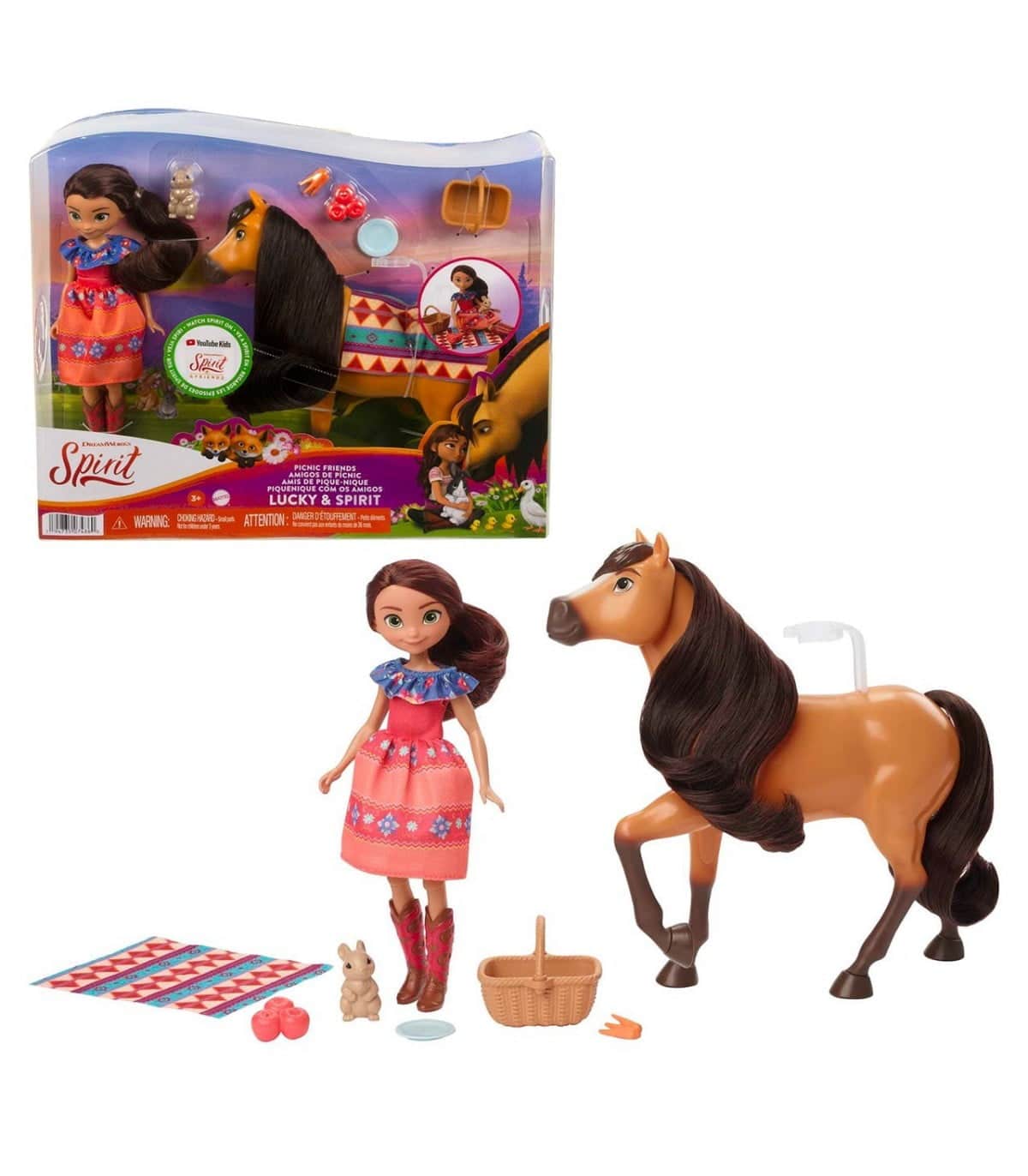 Muñeca Lucky con caballo Spirit picnic HHR35 Mattel - Imagen 2