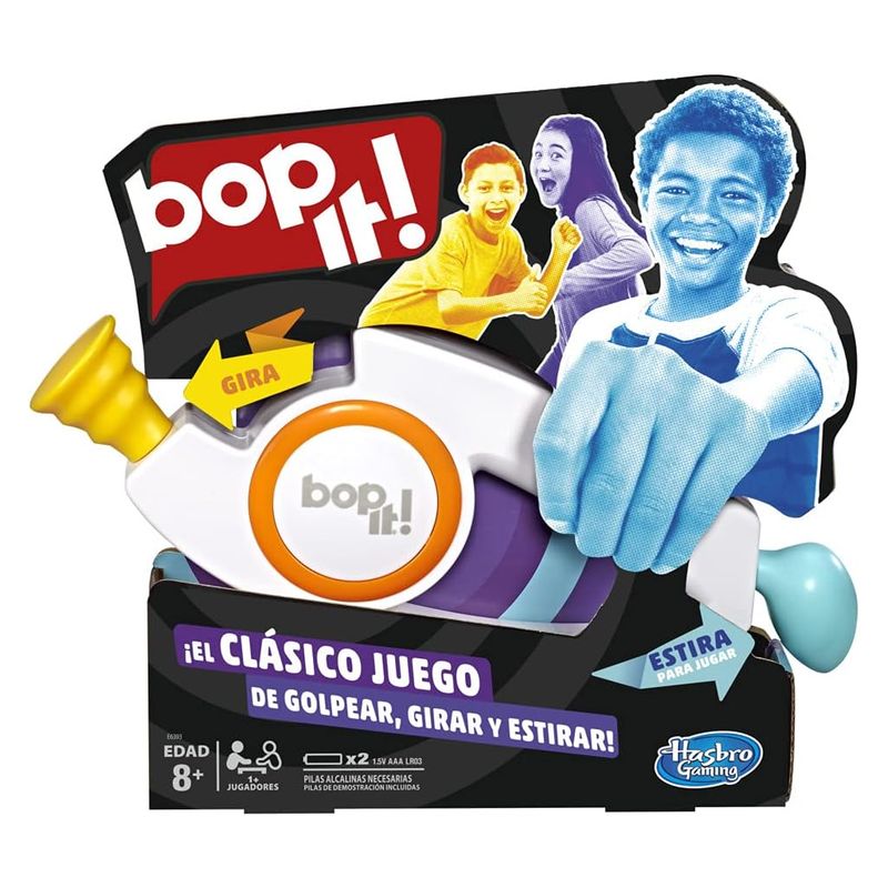 Juguete en equipo Bop It ¡golpea, gira y estira! E6393 HASBRO