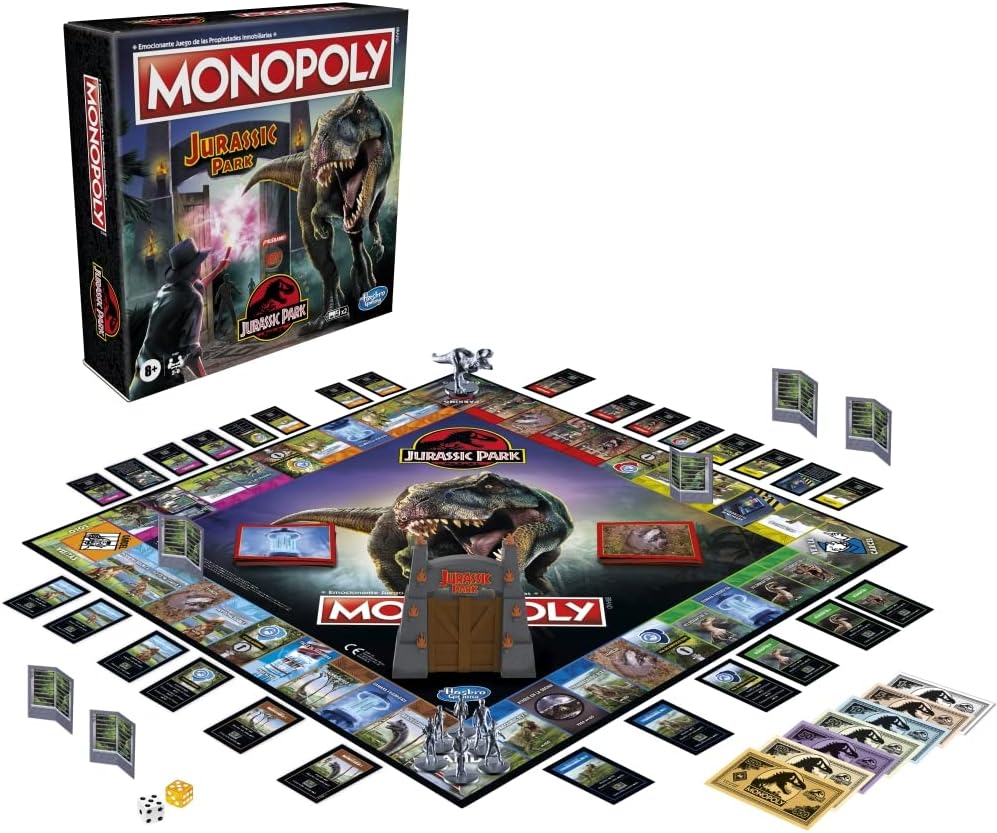 Juego de estrategia Monopoly edición Jurassic Park F1662 HASBRO