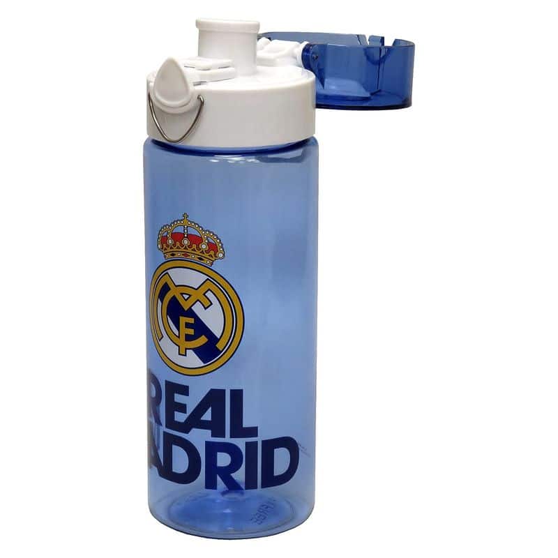 Botella de agua del Real Madrid azul con cierre de seguridad 500ml - Imagen 2