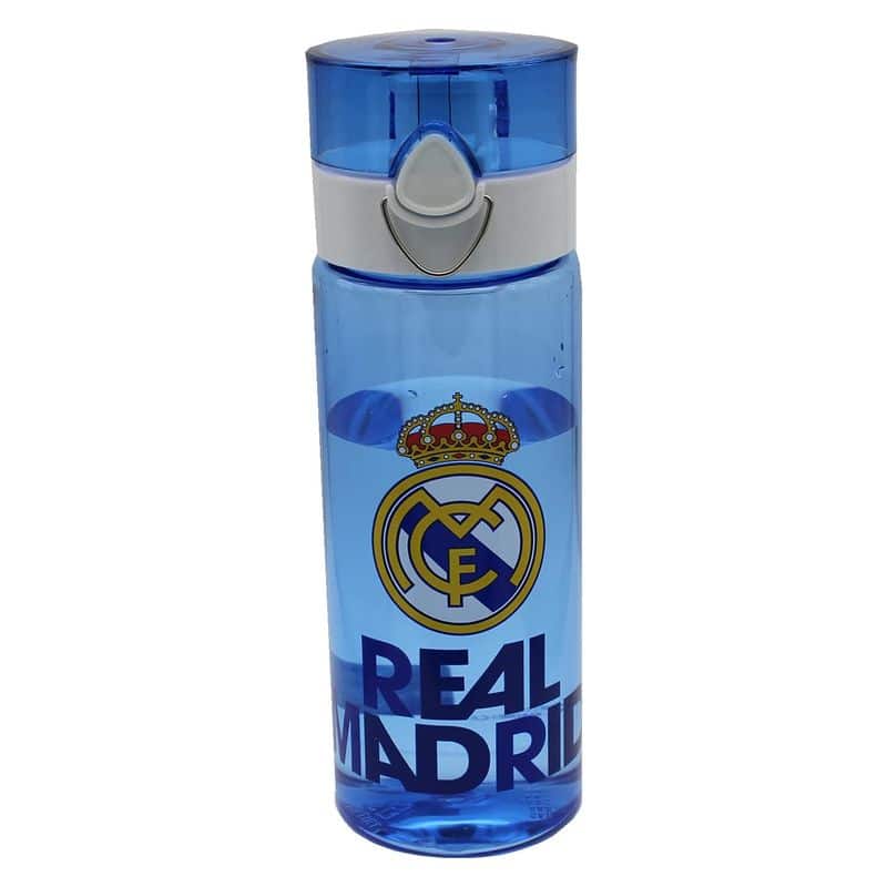Botella de agua del Real Madrid azul con cierre de seguridad 500ml - Imagen 3