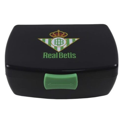 Fiambrera escolar Real Betis Balompié con escudo y cierre de seguridad