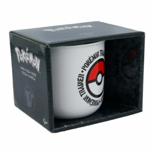 Taza de cerámica blanca para el desayuno con pokeball de Pokémon 00468