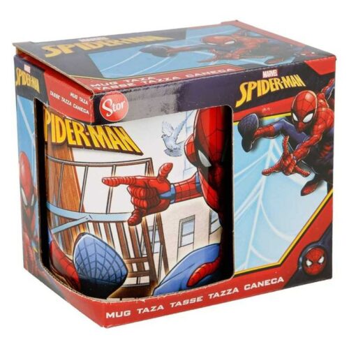 Taza de cerámica para el desayuno con ilustraciones de Spiderman 78325