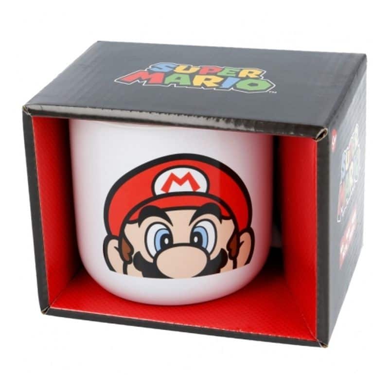 Taza de cerámica blanca para desayuno con imagen de Super Mario 00376
