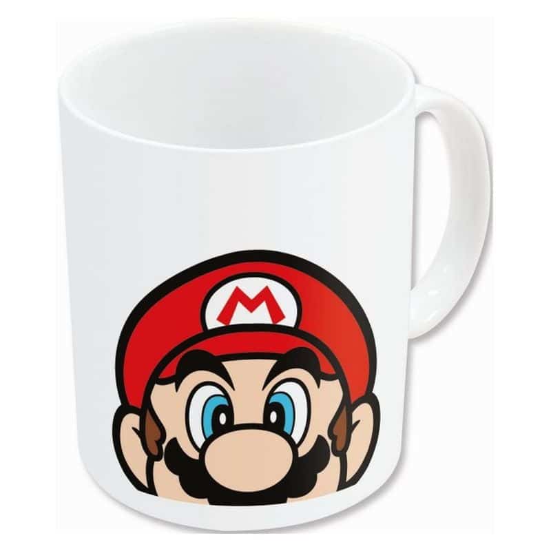 Taza de cerámica blanca para desayuno con imagen de Super Mario 00376 - Imagen 2