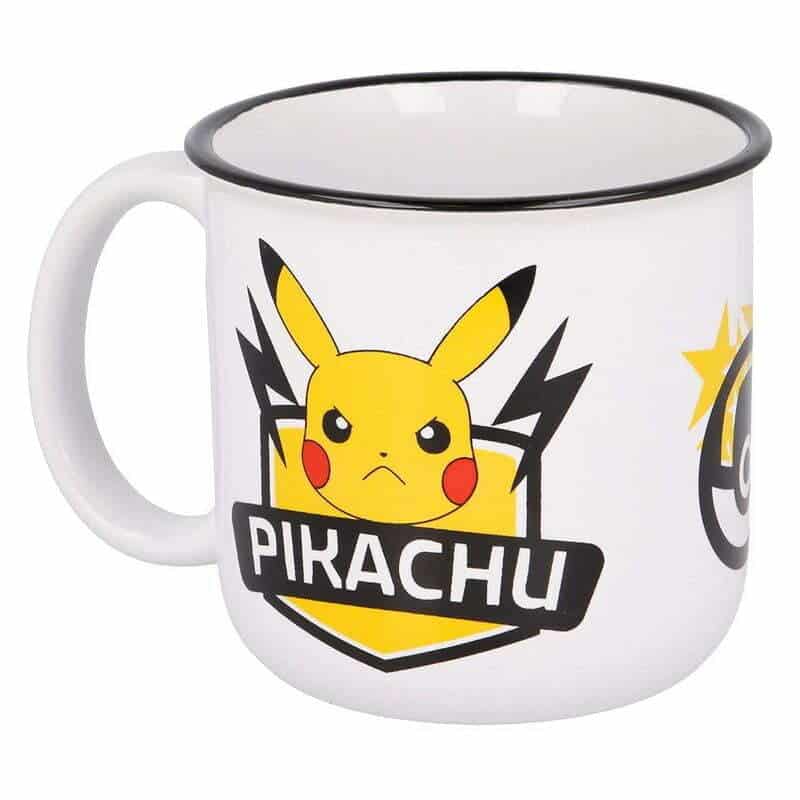 Taza de cerámica blanca para el desayuno con imagen de Pikachu 00474 - Imagen 2
