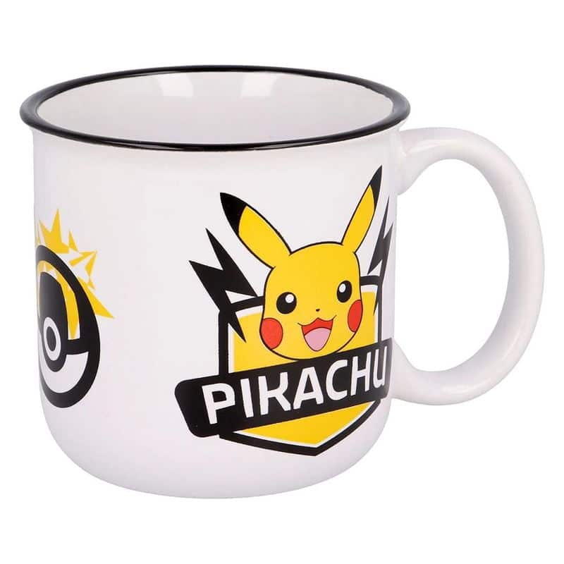 Taza de cerámica blanca para el desayuno con imagen de Pikachu 00474 - Imagen 3