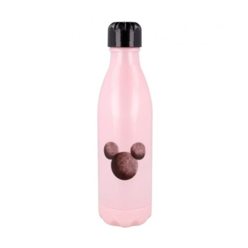 Botella de plástico rosa con ilustración del logo de Minnie 660ml 03920