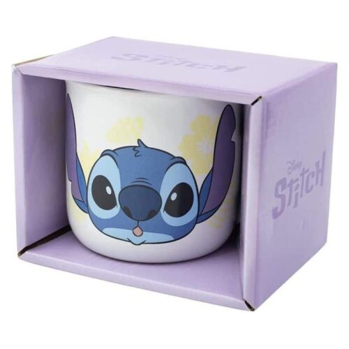 Taza de cerámica para el desayuno con imágenes de Stitch 01366