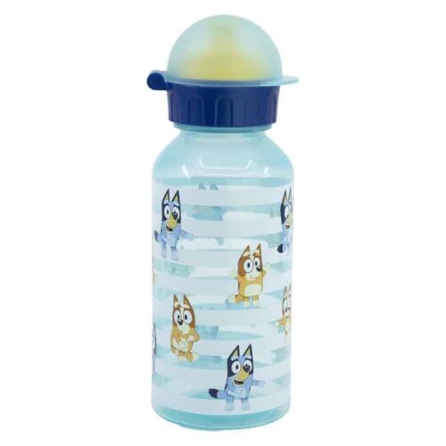 Botella de plástico reutilizable Bluey plástico con tapa 370ml