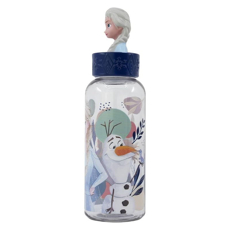 Botella de agua reutilizable de Elsa y Anna Frozen con figura 3D 560ml - Imagen 3