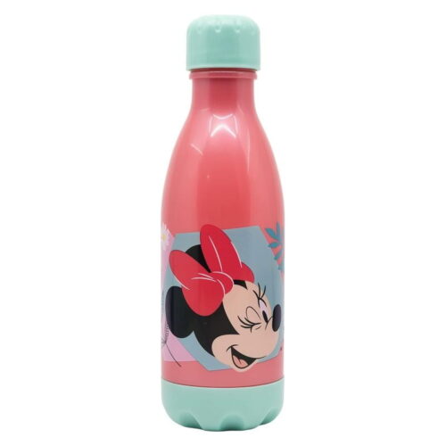 Botella infantil de plástico reutilizable Minnie Mouse rosa 560ml