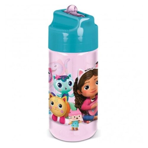 Botella de agua infantil con personajes de La casa de muñecas de Gabby