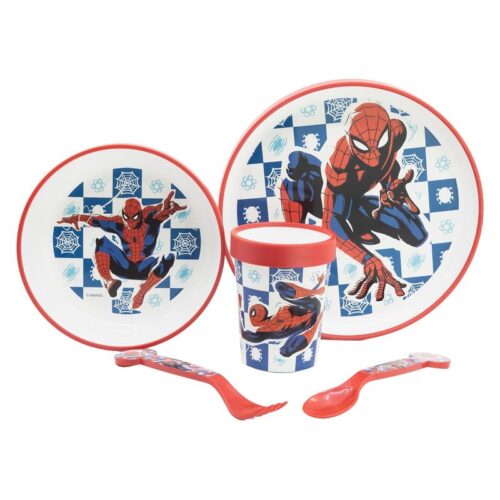 Vajilla infantil reutilizable Spiderman producto oficial 74785