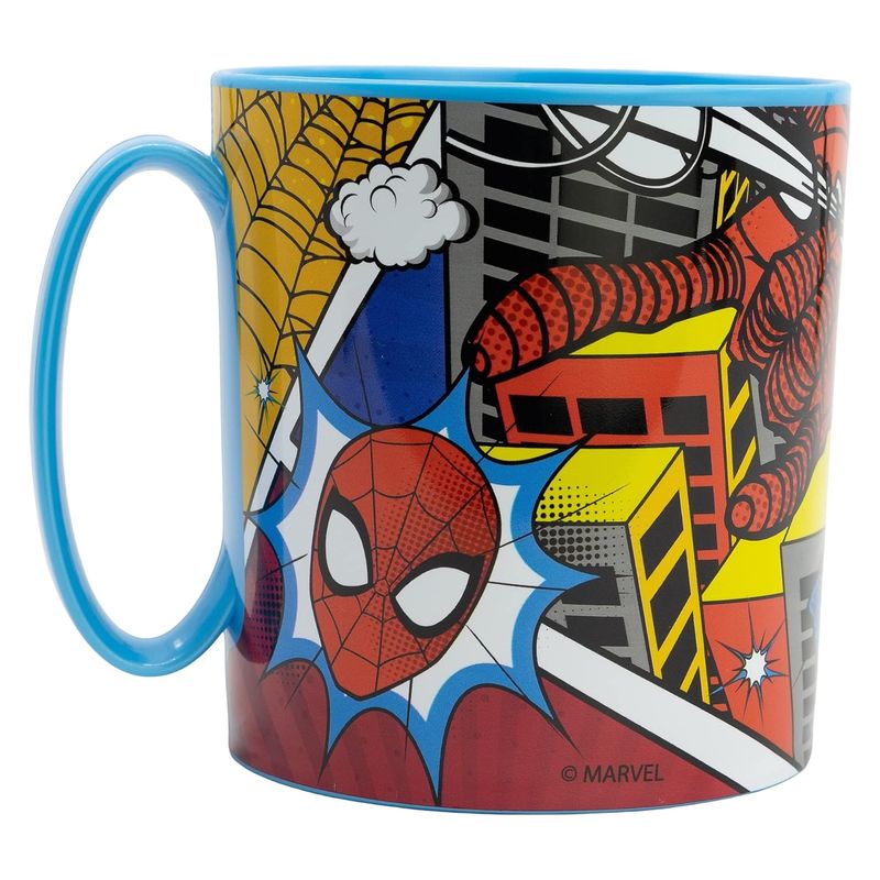 Taza infantil plástico Spidermann reutilizable en microondas 350ml - Más de 3 años - Imagen 2