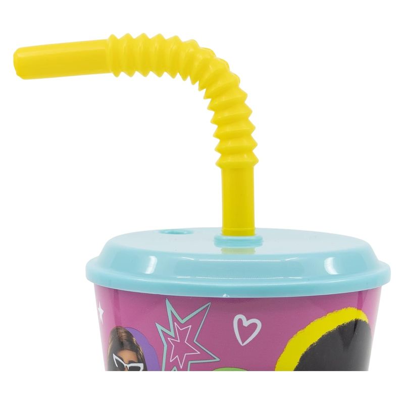 Vaso infantil reutilizable Barbie con tapa y pajita 430ml - Más de 3 años - Imagen 3