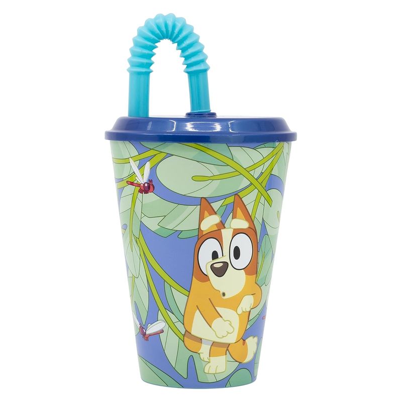Vaso infantil con tapa y pajita Bluey reutilizable 430ml 50630 Stor - Imagen 2