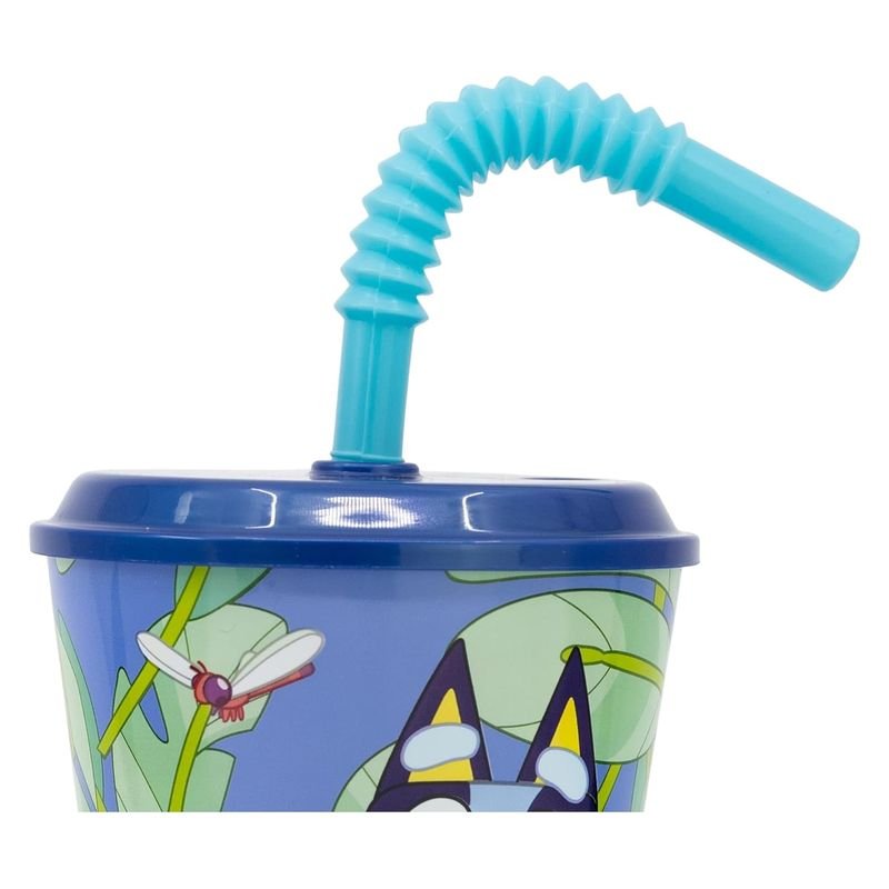 Vaso infantil con tapa y pajita Bluey reutilizable 430ml 50630 Stor - Imagen 3