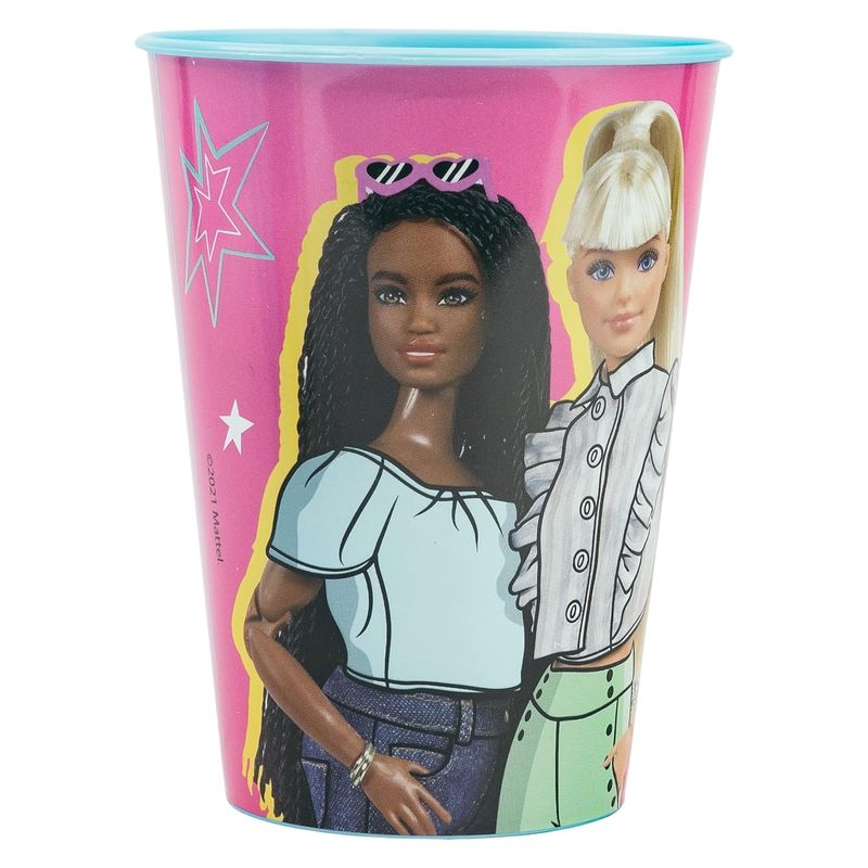 Vaso de plástico Barbie reutilizable 260ml con personajes - Más de 3 años - Imagen 2