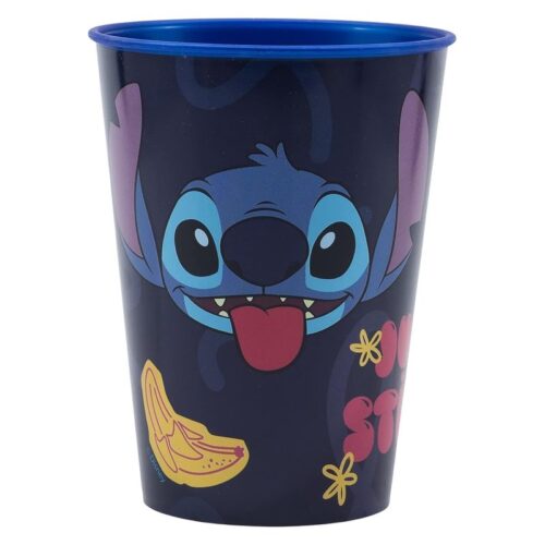 Vaso de plástico de Disney Stitch reutilizable 260ml – Más de 3 años